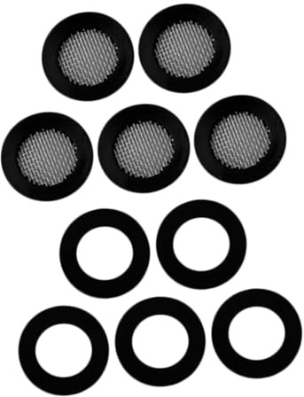 Angoily 10pièces Kit De Joints Filtres pour Douche Et Robinet Lavage Rondelles De Réparation Étanches avec Filtre Anti-calcaire Compatibles Pommeau Fixe Et Douchette Noir