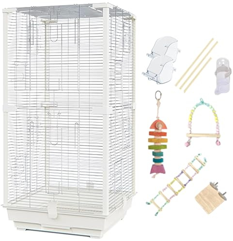 36 Inch Groß Vogelvoliere Mit Offenem Dach, Innen Vogelkäfig Wellensittich Flugkäfig Vogelhaus Für Papageien, Parakeet(8pcs)