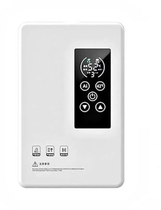 Chauffe-eau, Chauffe-eau Instantané 5500/7000W, Douche Électrique Intelligente, Thermostat De Chauffe-eau Instantané Sans Réservoir For Salle De Bains Et,Sûr(White 5500W)