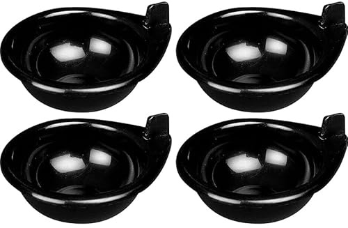 Replacement Egg Poacher Cups, Black Plastic, UK Made, 2/4/6/8 Cup Options (4 Cups)