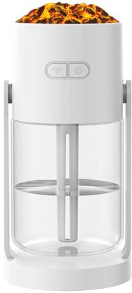 Mini Air Humidifier - Volcano Design USB Humidifier, Quiet LED Light Humidifiers | Long Lasting Creatives Battery Operated Mist Maker for Bedroom Office Car Room Travel Sleep Environment