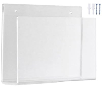 zwxqe Aktenordner zur Wandmontage, transparente Aufbewahrung mit Schrauben, Broschürenhalter, Wandmontage, Aktenregal – für Papierpost, Dokumente, Briefe, Bücher, Organisation, Zuhause, Büro, Hotel