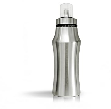 OlBuWa Edelstahl-Ölflasche, auslaufsicherer Olivenölexspender, Küchenölkanne (500ML)