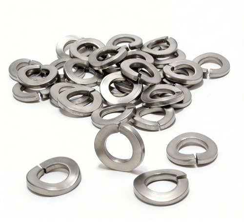 100 Stück Federring M8 Federringe Edelstahl V2A Unterlegscheiben Beilagscheiben Spiralförmige Federscheiben Sprengring Größe Wählbar für Haushaltsgeräte Mechanische Geräte DIN128A
