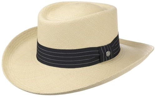 LIERYS Gambler Panamahut mehrfarbiges Ripsband Damen und Herren Frühling Sommer
