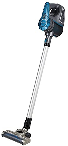 Bestron Aspirapolvere verticale senza filo con tubo telescopico, Senza sacchetto, Capacità: 0,6 L, 120 Watt, Blu/Grigio