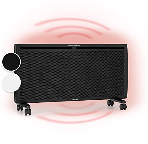 Klarstein Stufa Elettrica Basso Consumo, Stufa Elettrica 2000W, Termoconvettore Elettrico a Parete con Termostato, Termosifone Elettrico Basso Consumo, Calorifero Riscaldamento Elettrico Portatile