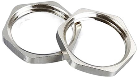 20 Stück PG11 PG13,5 Metall-Sechskant-Sicherungsmuttern, flach, dünn, wasserdicht, staubdicht, salzbeständig, säure- und alkalibeständig, Kupferlegierung (Color : Silver_PG13.5x3mm)
