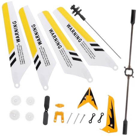 Toyvian 3-Teiliges Set Ferngesteuerter Helikopter Spielset-Zubehör messerklinge klingenschutz gelbe s107g zubehör rc Hubschrauber ersatzteile Fernbedienung Ausgleichsstange Komponente