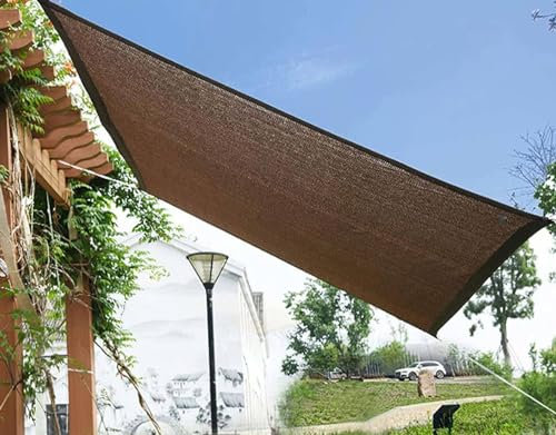 Telo Ombreggiante 3x3 3x4 Gazebo Vela Ombreggiante Impermeabile Tessuto Tessuto Ombra Anti-UV 90% Tessuto Ombreggiante Traforato Giardino Patio Pergola Cortile Terrazza,brown-3x2m