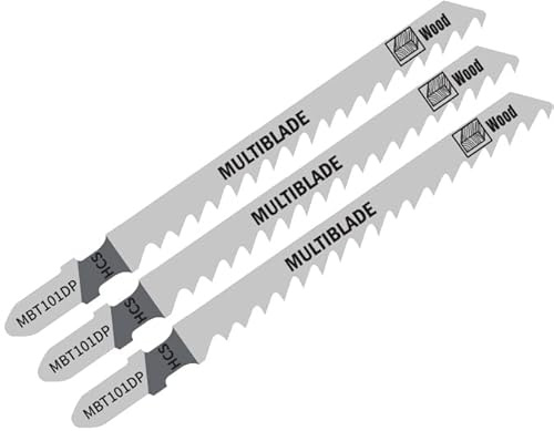Multiblade Stichsägeblatt, für Holz, 100mm, Präzisionssägeblatt, 3 Stück