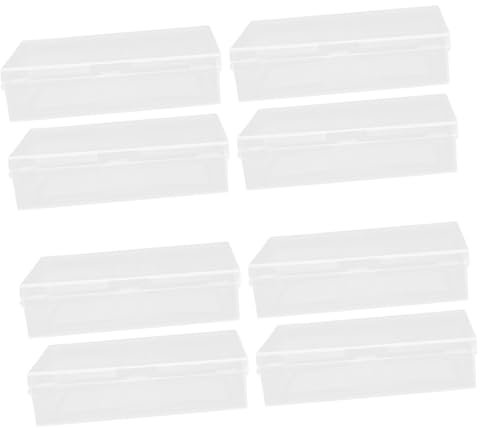 VICASKY Französische Spielkarten Box Kartendeck Box 8 STK Transparente Für Spielkarten Kartenhülle Spielkartenetui Deckkartenhalter Kartendeckhülle Karteikartenspeicher Klares Kartenetui Plastik