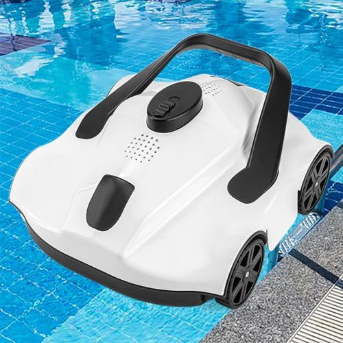 Limpiador de Piscinas Robótico, Potente Succión, Planificación Automática de Rutas,Aspirador de Piscina inalámbrico para Piscinas Elevadas y Enterradas,Función de Estacionamiento Automático