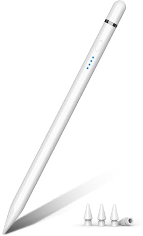 Pencil 1. Generation für iPad (2018-2026), mit 20 Mins USB-C Schnellladeleistung, Neigung & Palm Rejection, Stift für iPad 6-10/A16, Pro M4/M5/11,12.9, Mini 5-7, Air 3-5/M2/M3/M4 (Weiß)