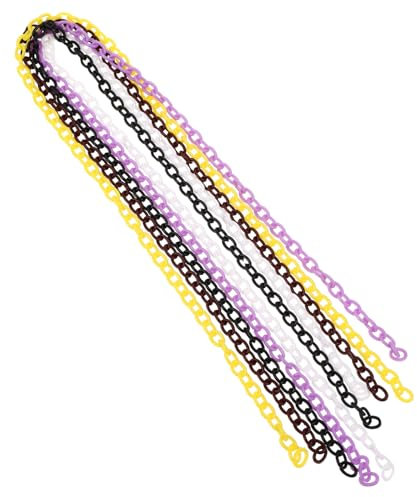 PACKOVE 10stücke Bunte Kunststoff Ketten Für Vogelkäfig Spielzeug Verbindungselemente Kette Für Halsketten Armbänder Brillenketten Herstellung