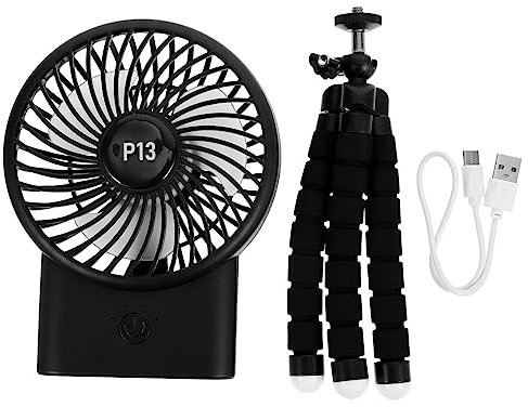Petit Ventilateur Portable Rechargeable USB sans Pales, Noir, 2200mah