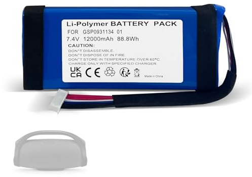 Batterie de rechange pour haut-parleur Bluetooth JBL Boombox 1, de rechange pour batterie GSP0931134 01, compatible avec JBL JEM3316, JEM3317, JEM3318. Batterie au lithium polymère.