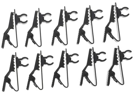 Cabilock 10pcs Iron Microphone Clips for Lavalier Microphone Accessories Replacement Mic Clip Holder for Stage Use Mic Lapel