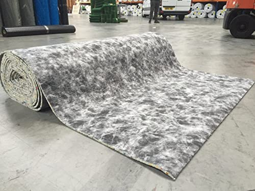30m² of Luxury 10mm Thick PU Carpet Underlay Rolls | 2 Rolls at 11m Long x 1.37m Wide | UK Manufactured Quality Luxury Feel