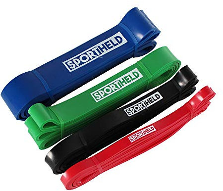 Sportheld Profi FITNESSBAND | 4 Farben (Stärken) | 100% Naturlatex - schadstofffrei & hygienisch | TRAININGSBAND, GYMNASTIKBAND, WIDERSTANDSBAND, Loop Gummi MINIBAND, Resistance Band [03.] - grün