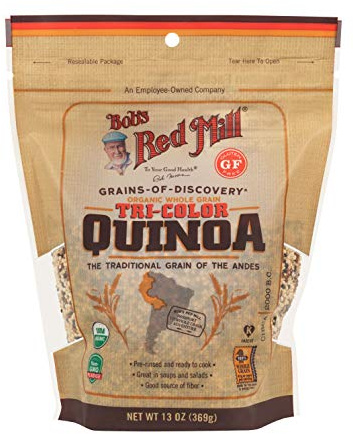 Bob's Red Mill Organic Tri-Color Quinoa, 13oz (Pack of 1) - Non GMO, Whole Grain, Vegan, Kosher