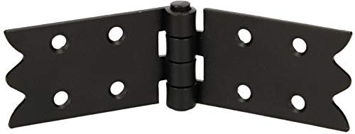 KOTARBAU® Charnière de meuble 112 x 35 mm Charnière pour coffre Revêtue par poudre Noire