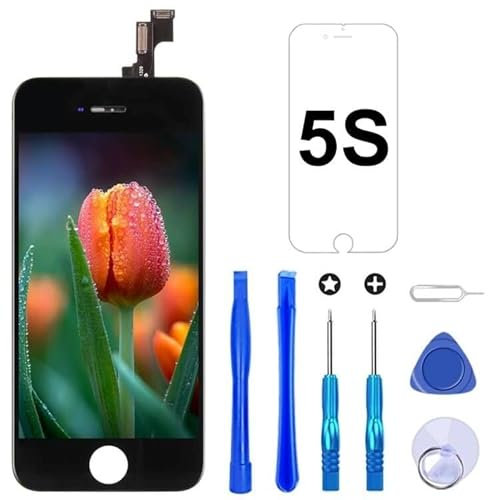 Brinonac for iPhone 5s/SE 2016 Screen Replacement Black Touch Display LCD Digitizer Full Assembly Including Repair Tool and Screen Protector