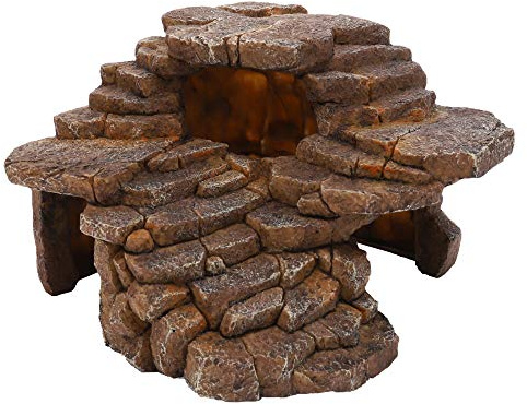 HOBBY Terraristik ökengrotta 3 I 23 x 22 x 15,5 cm I naturligt gömningsmöjlighet för terrarier och akvarier I dekorativ gömma som plats att dra sig tillbaka för reptiler, amfibier och fiskar