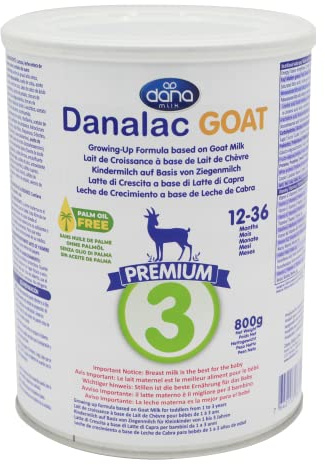 Danalac (Pack of 1) Advanced Goat Milk Growing Up Formula 800 gr Stage 3 Babymilchpulver für Kleinkinder und Babys im Alter von 1-3 Jahren