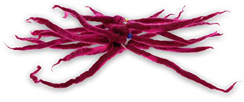 Filz Haargummi Dreads Haarschmuck Rasta scrounchi Xl, Farbe:Pink