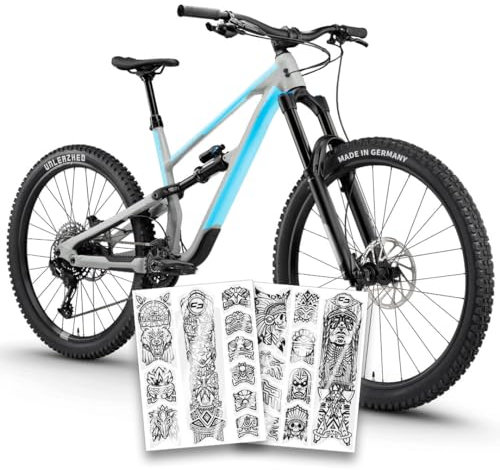 unleazhed Bike Protection BP01 L Frame Tatanka Black Glossy |Rahmenschutzfolie für Mountainbikes | Made in Germany |19 -teiliges Rahmenschutz-Set