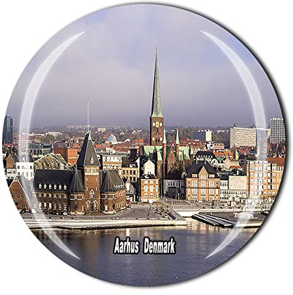 Aarhus Dänemark Kühlschrankmagnet Kristall Touristen Souvenir Geschenkkollektion Heimdekoration Kühlschrank Magnetischer Aufkleber