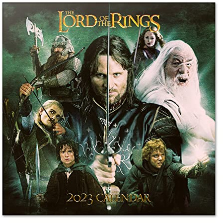 Grupo Erik Calendario Il Signore degli Anelli 2023 da Muro + Poster Regalo incluso - 12 mesi, 30x30 cm, FSC - ottimo come calendario 2023 da parete, calendario ufficio 2023, calendario casa 2023
