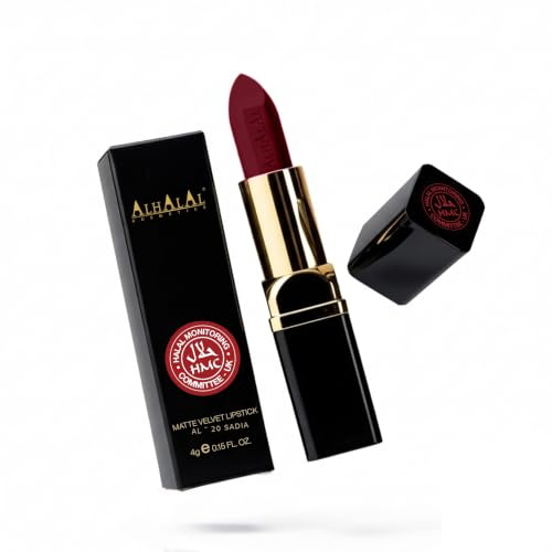 Al Halal matt Samt-Lippenstift Lang anhaltend bis zu 16 Stunden halt Vegan und frei von Tierversuchen (AL-20-SADIA)