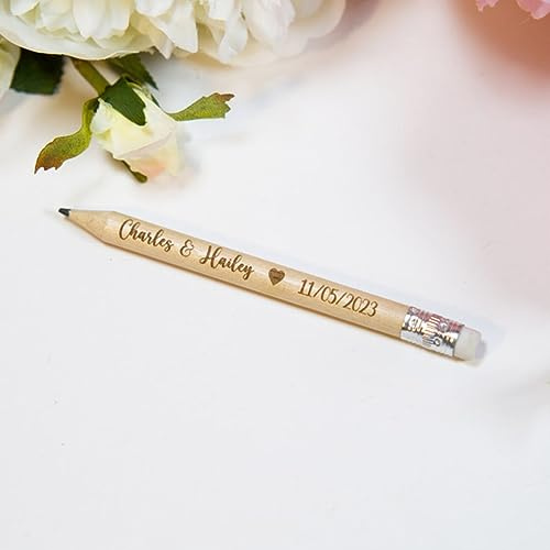 Matite in legno, scritte in legno personalizzate,penne con logo personalizzato, penne personalizzabili con logo (50 pcs)