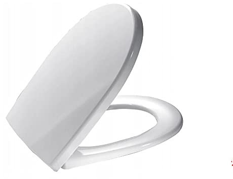 Ramm Toilettensitz kompatibel mit Allia Paris Exclusive, WC Sitz aus antibakteriellem Duroplast, Toilettendeckel mit Absenkautomatik Soft Close,für Toilettenschüssel 52 cm