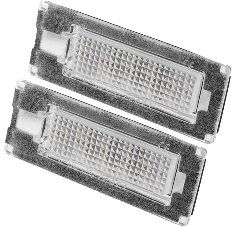X AUTOHAUX 1 Pair LED License Plate Light Lamp Assembly for Fiat Ducato Bus | 1 Pair, Car LED License Plate Lamp, Tag Lamp, Number Lamp