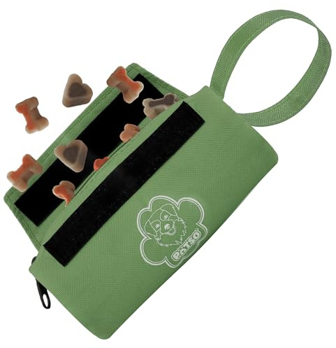 PÄTSO Hunde Futterbeutel - Dummy Apportierspielzeug/Apportierbeutel für Hundetraining - Futterdummy für Leckerlies (Grün)