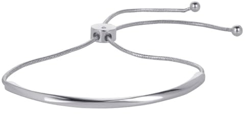 LILIE&WHITE Bracelet Doré Ajustable à Fermeture Coulissante – Bijoux Élégants Hypoallergéniques, Résistant à la Décoloration, Cadeau pour Femme