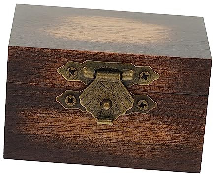 Yardenfun Holzringbox Quadratisch Verlobungsringbox Aus Holz Kleine Schmuckschatulle Ringbox Mit Deckel Schmuckaufbewahrungsbox