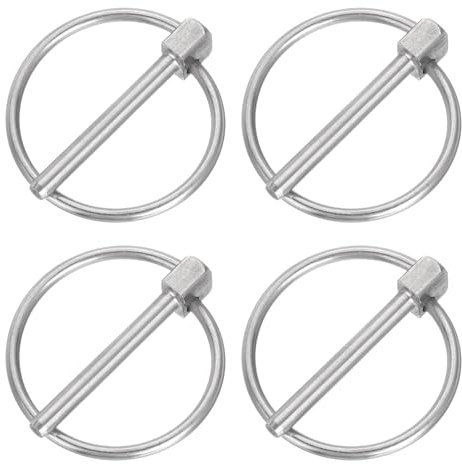 QUARKZMAN Perni Scatto Rotondi Acciaio Inossidabile, 4pz 3/16 x 1-1/2 per Barche, Kayak, Canoa, Rimorchio, Carrello, Camion, Tosaerba, Argento