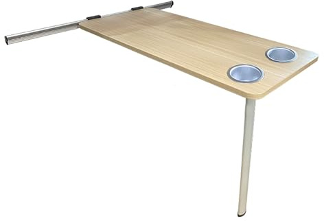 PQXQZ Klapptisch für Wohnmobile, Klappbarer Campingtisch, Klappbarer Tisch mit Getränkehaltern, Möbel für Wohnmobile und Wohnwagen(Yellow,70x35cm/28x14in)