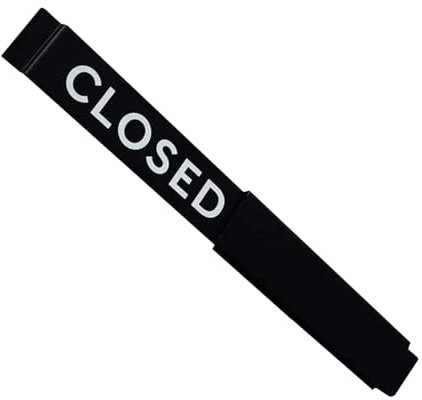 Cartel deslizante Abrir y cerrar - Indicador de puerta corredera de privacidad de letrero abierto |. Indicador de puerta corredera con texto claro con pantalla a color para escaparate de negocios