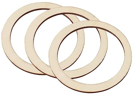 STOBOK 50stücke Runde Holzscheiben Naturmaterialien Basteln Diy Scrapbooking Dekoration Holz Ringe Für Handgemachte Wohnaccessoires Weihnachten Festlichkeiten