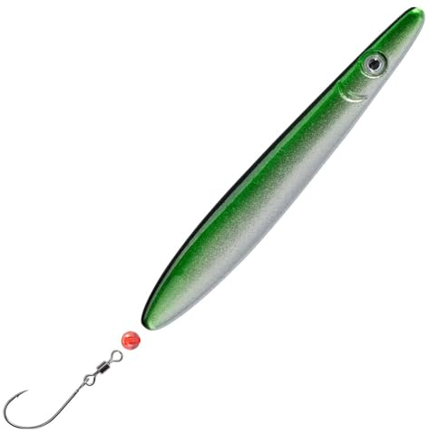 Troutwerk Inline Blinker 16g 7,4cm - Meerforellenblinker, Troutwerk Farbe:dunkelgrün/silberfarben