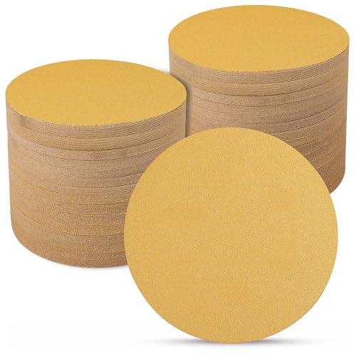 Sruhrak Disque Abrasif 150mm 100 Pièces, 40-800 Grain Papier | Abrasif 6 Pouces Non Trou Papier à Poncer pour Ponceuse Orbitale et Tous les Outils Oscillants