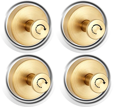 lifeicomall Saugnapf-Haken, Vakuum-Saugnapfhaken, wasserdicht, abnehmbar und wiederverwendbar, selbstklebende Saugnapfhaken für Badezimmer, Küche (Gold 4)