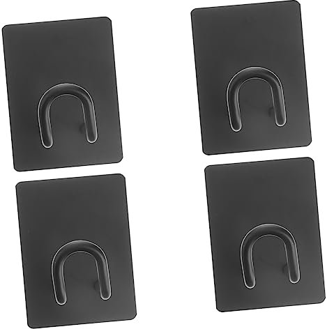 WOONEKY Appendiabiti Ganci Per Asciugamani Set Da 4 Pezzi Ganci Adesivi in ​​acciaio Inossidabile Per Cappotti E Borse Senza Trapano Per Cucina E Bagno