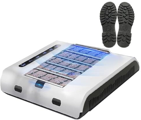 Nettoyeur de Semelles sans Eau,Aspiration 1000 PA,Nettoyage Rapide en 5 Secondes,Brosse à Chaussures Rechargeable 260 TR/Min,cireuse à Chaussures à Induction Automatique,Nettoyeur de Chaussures