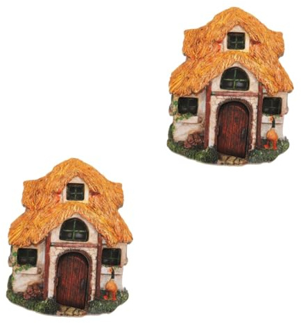 BESPORTBLE 2 Piezas Puerta de de Madera Miniatura Decorativa para Jardín Accesorio de Decoración de Casa de Muñecas para Aula y Fotografía Diseño Detallado y Adorno de Miniatura para